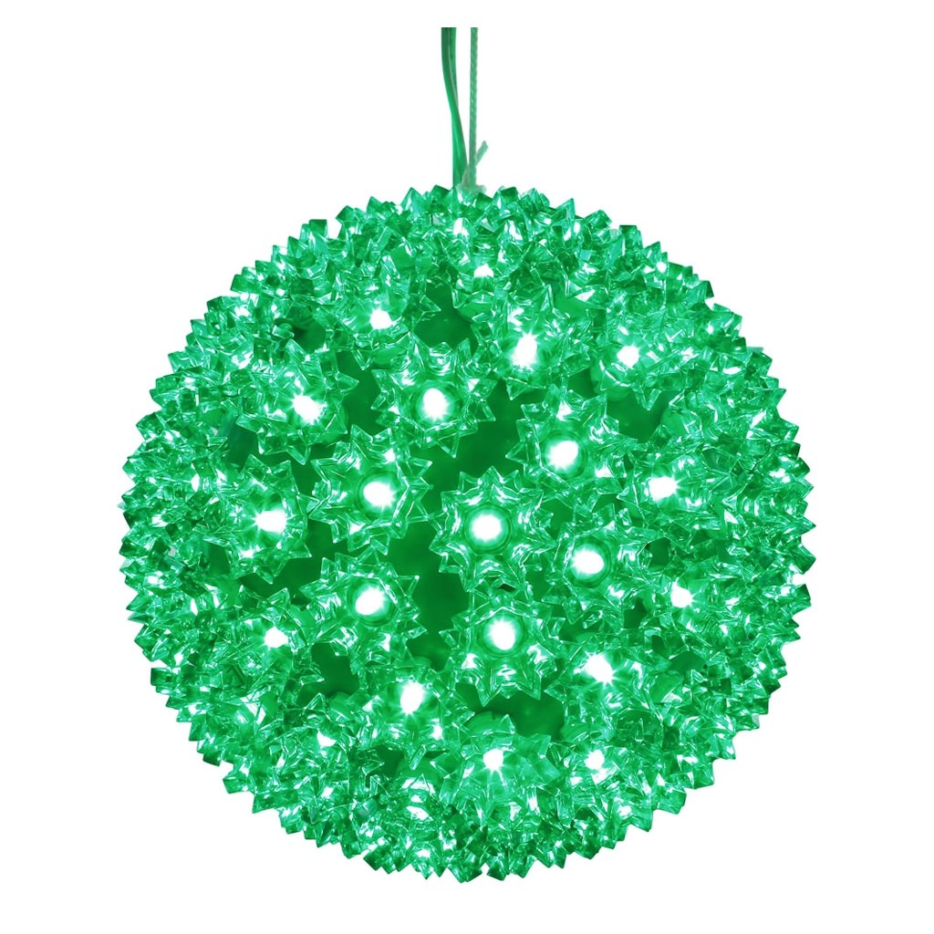 6" 50 Light Green Starlight Sphere LED Christmas Light 1