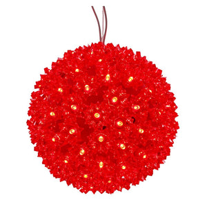 7.5" 100 Light Red Starlight Sphere LED Christmas Light 1