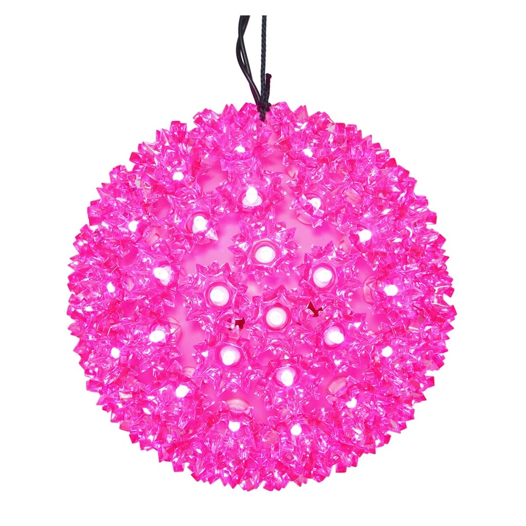 7.5" 100 Light Pink Starlight Sphere LED Christmas Light 1