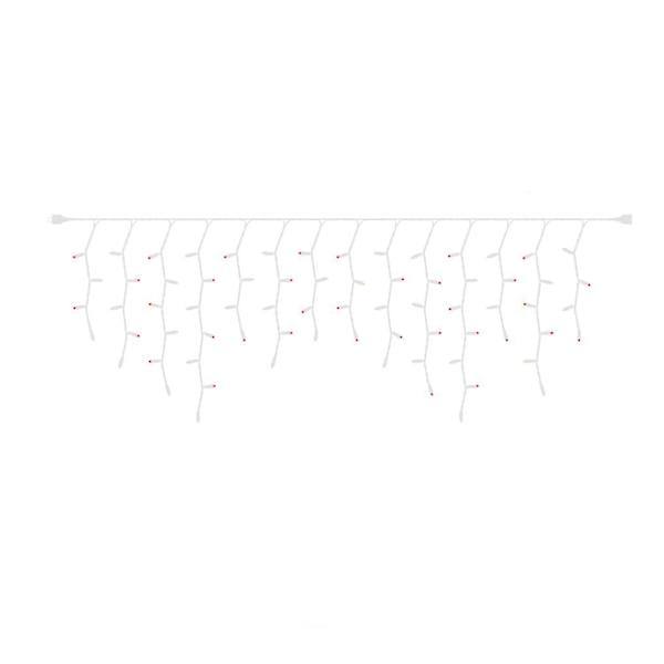 70 Light 9' White Wire Red / White Wide Angle LED Icicle Light String 2