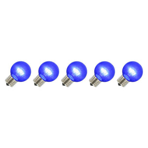 G50 Medium Screw Base Blue LED (5 pack) 1
