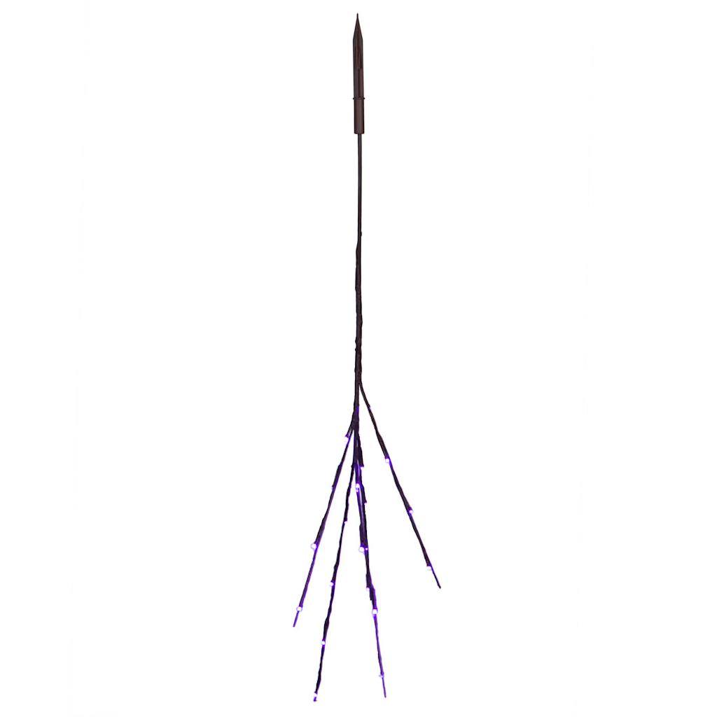 36" Artificial Brown Twig Electric Wide Angle LED Lighted Branch (60 Purple Lights) 1