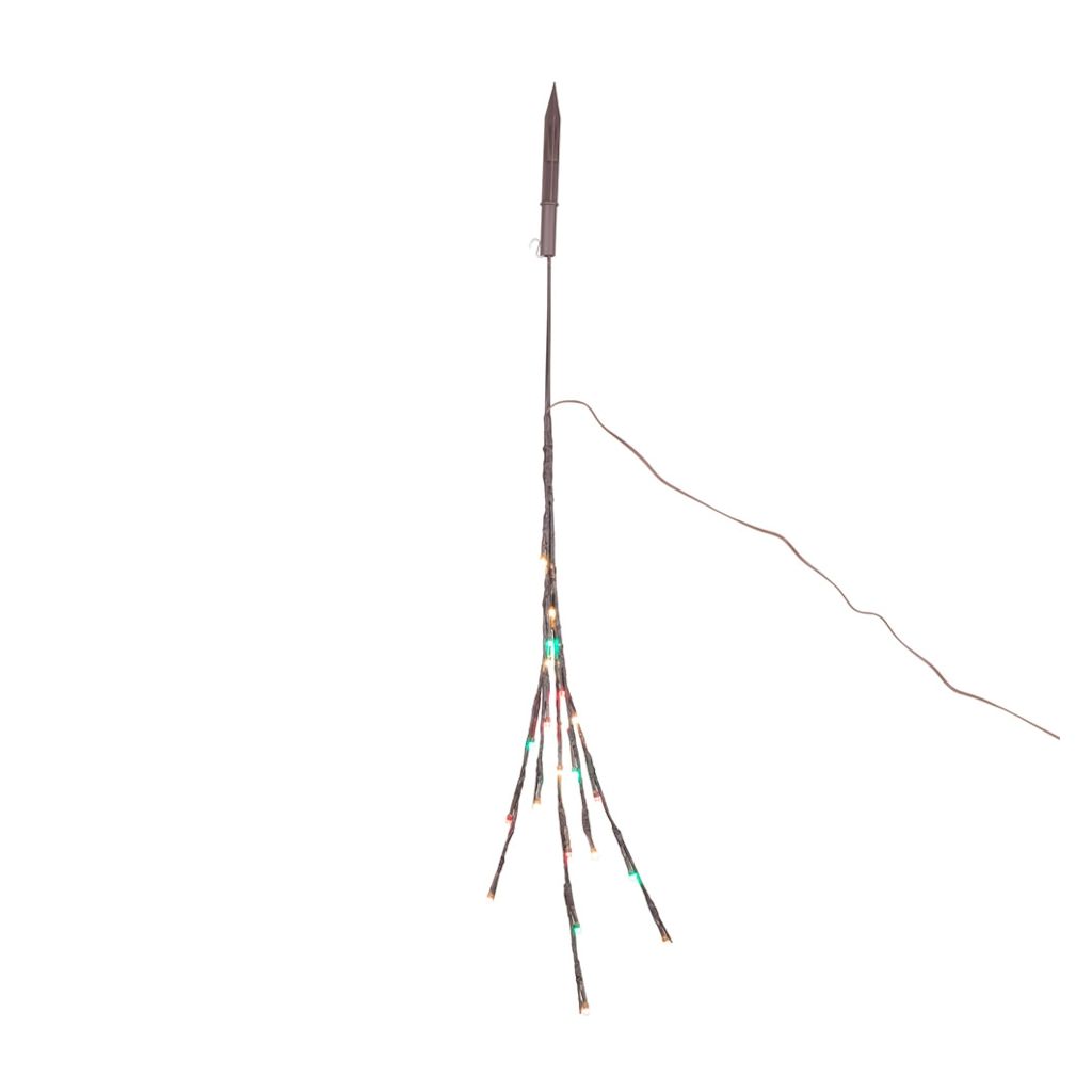 36" Artificial Red / White / Blue Twig Electric Wide Angle LED Lighted Branch (60 Red / White / Blue Lights) 1