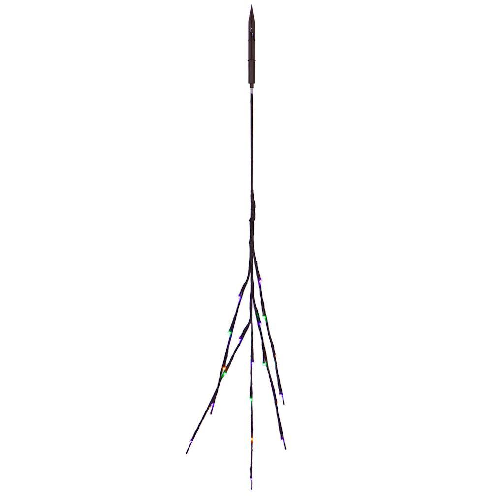 36" Artificial Brown Twig Electric Wide Angle LED Lighted Branch (60 Purple / Gold / Green Lights) 1