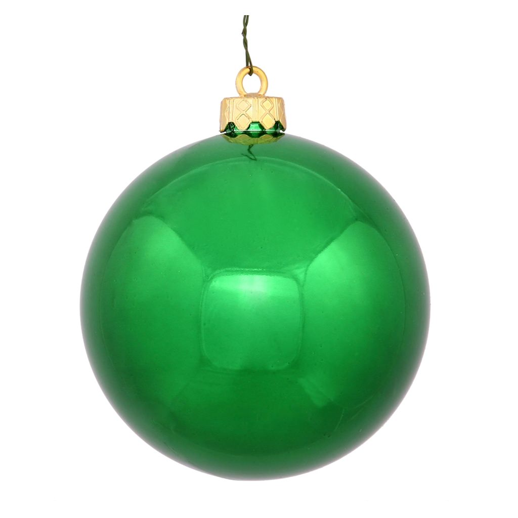 2.4" Green Shiny Ball Ornament (24 pack) 1