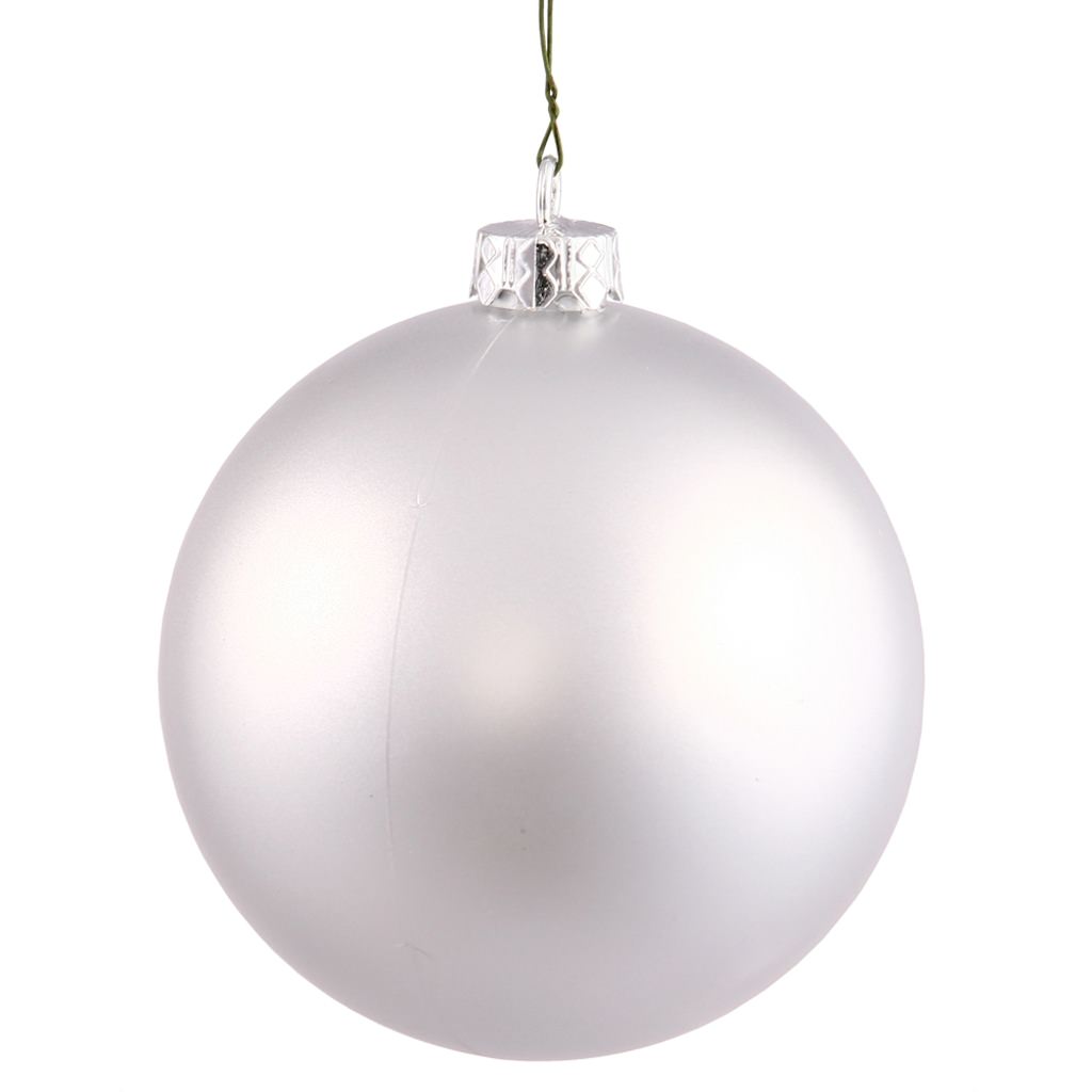 2.4" Silver Matte Ball Ornament (24 pack) 1