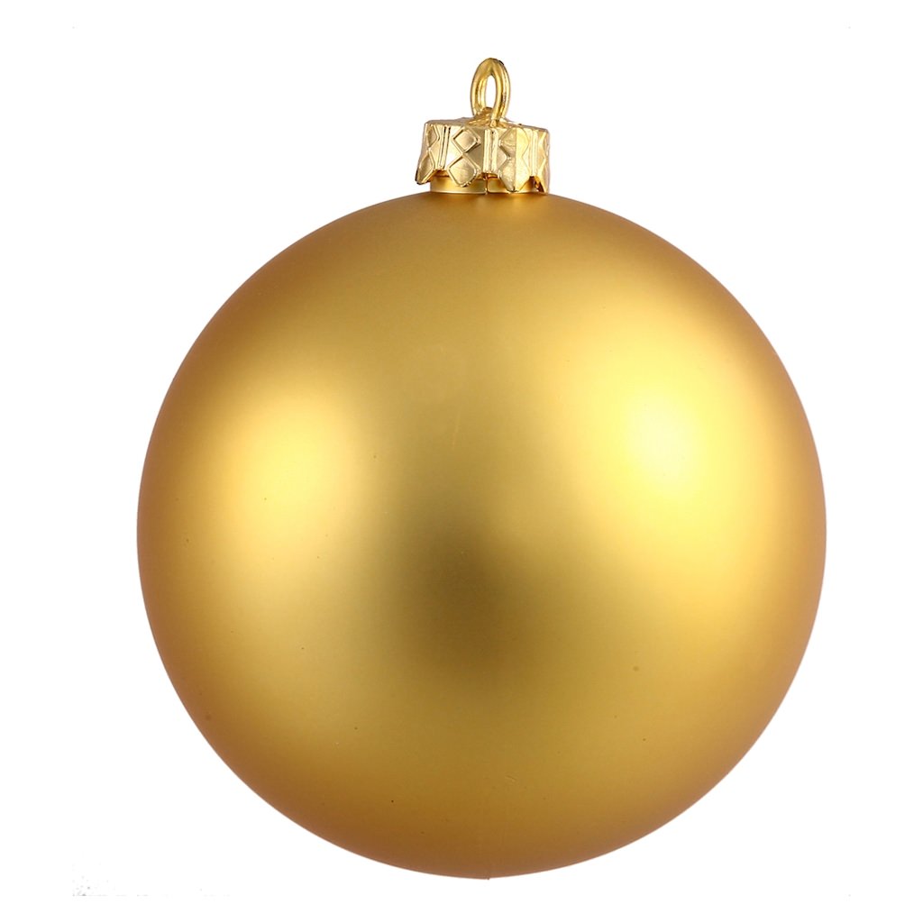 2.4" Gold Matte Ball Ornament (24 pack) 1