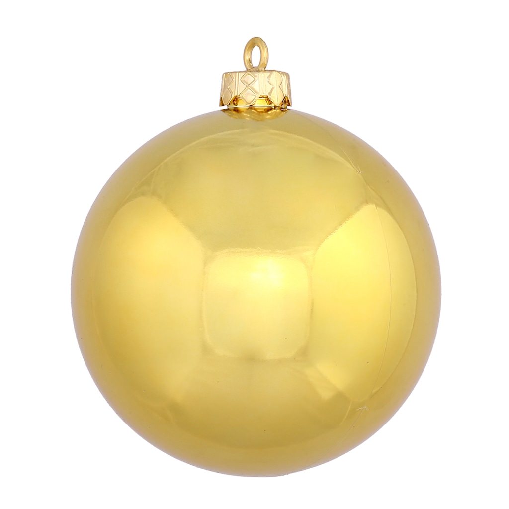 2.4" Gold Shiny Ball Ornament (24 pack) 1