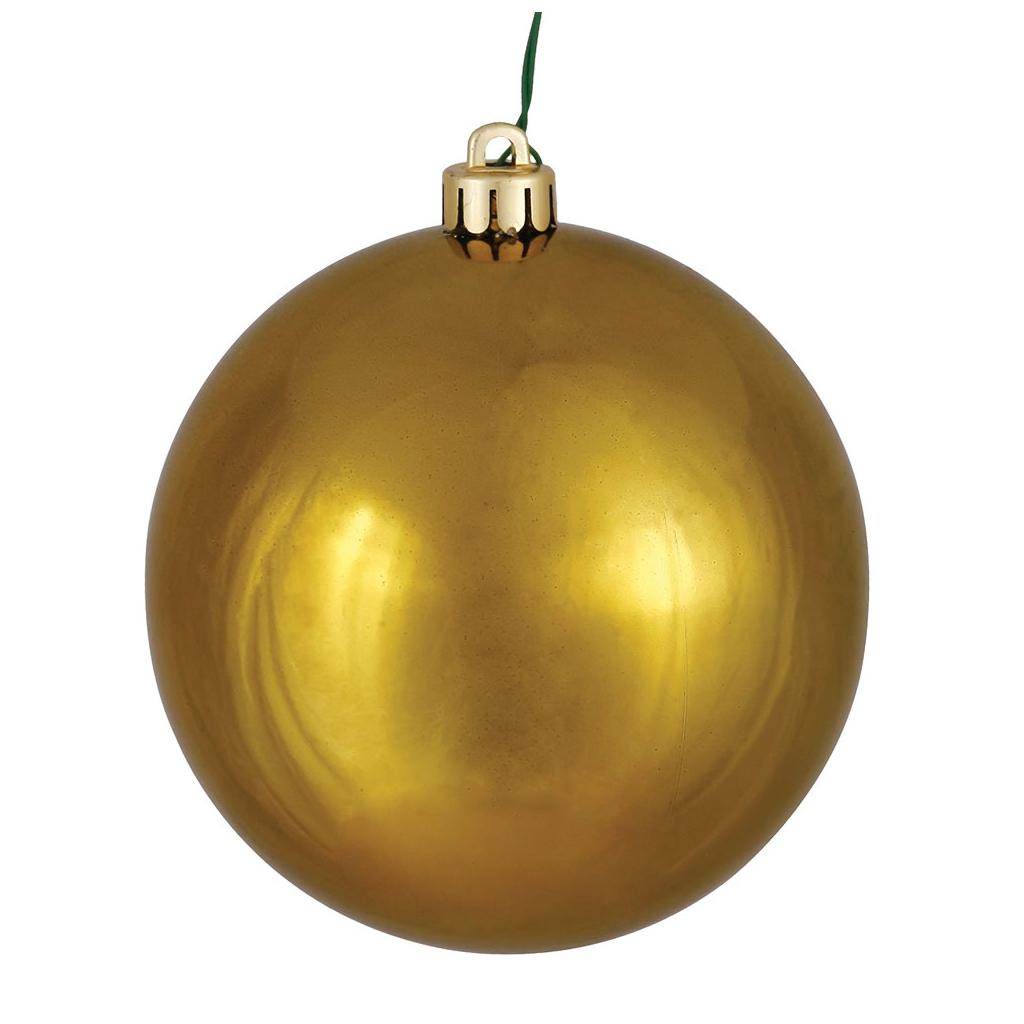 2.4" Olive Shiny Ball Ornament (24 pack) 1