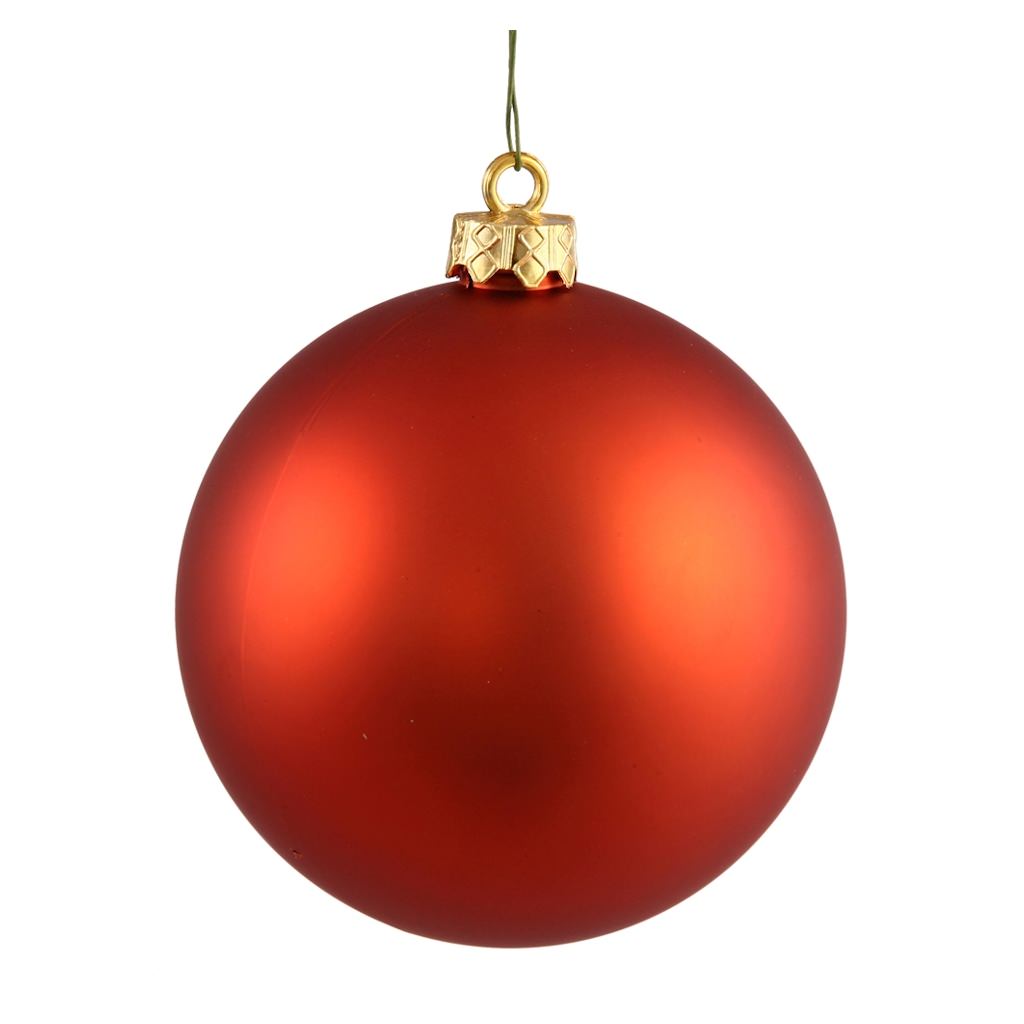2.4" Burnished Orange Matte Ball Ornament (24 pack) 1