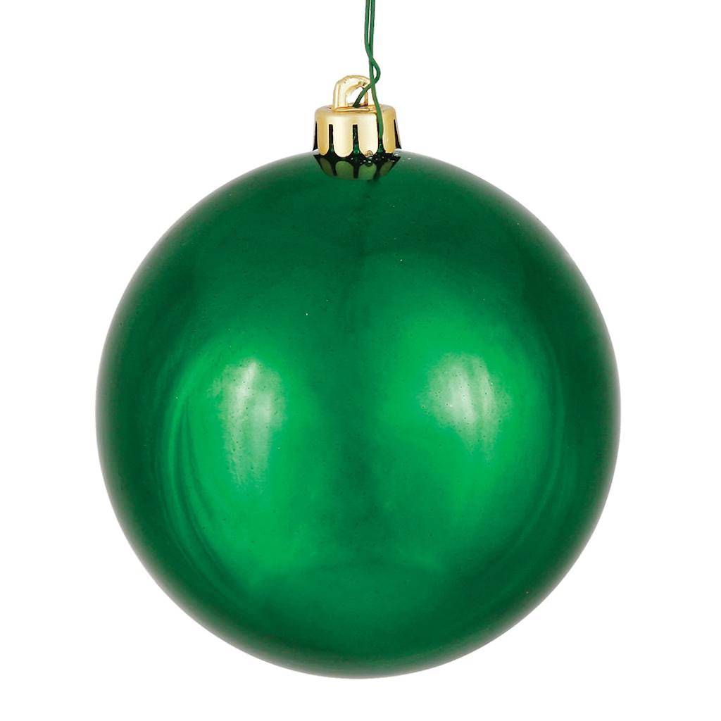 2.4" Emerald Shiny Ball Ornament (24 pack) 1