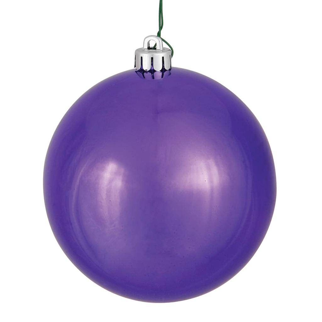 2.4" Plum Shiny Ball Ornament (24 pack) 1