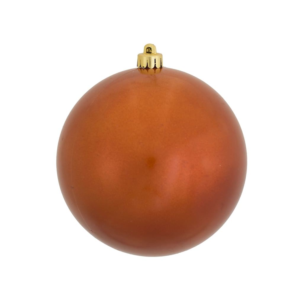 3" Burnished Orange Candy Ball Ornament (12 pack) 1