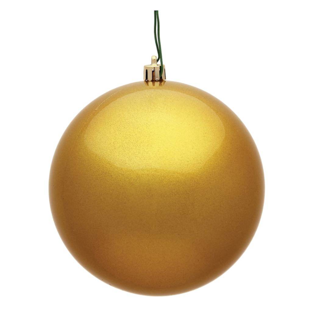 3" Honey Gold Candy Ball Ornament (12 pack) 1