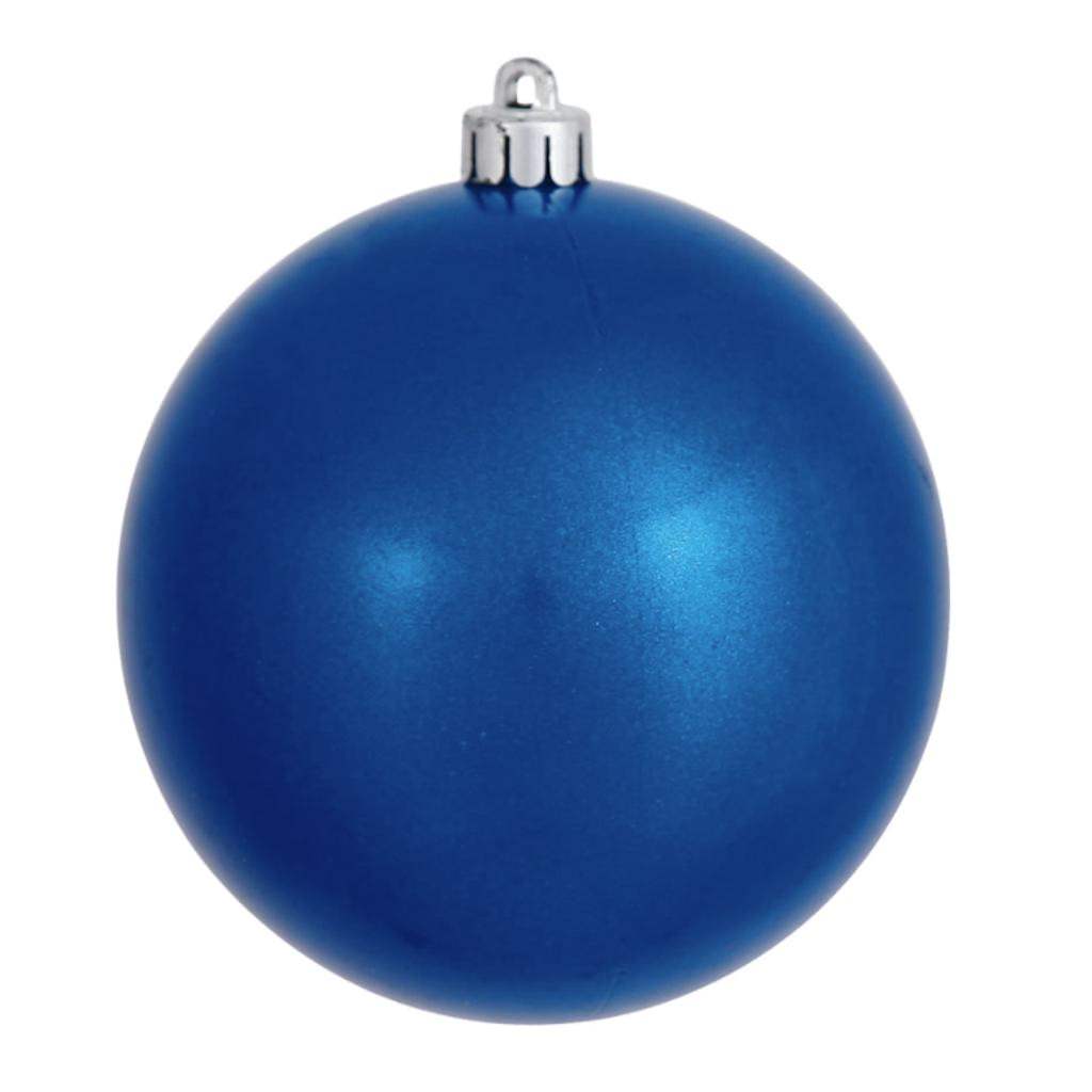 4.75" Blue Candy Ball Ornament 1