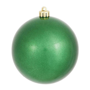 4.75" Green Candy Ball Ornaments (4 pack) 1