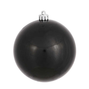 6" Black Candy Ball Ornament (4 pack) 1