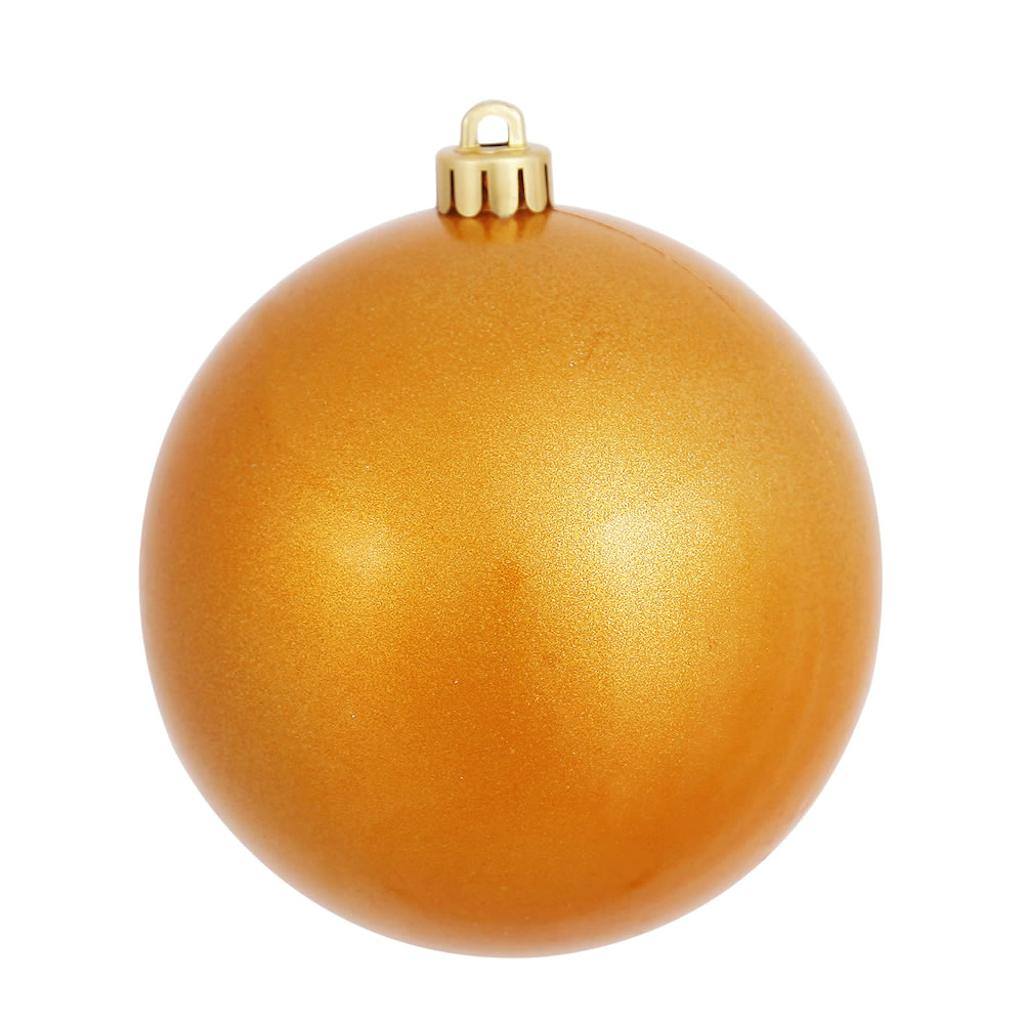6" Antique Gold Candy Ball Ornament (4 pack) 1