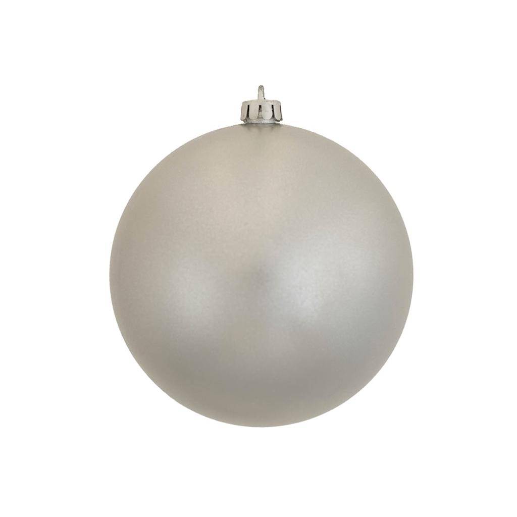 8" Silver Candy Ball Ornament 1