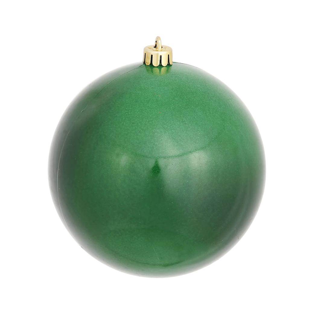 8" Emerald Candy Ball Ornament 1