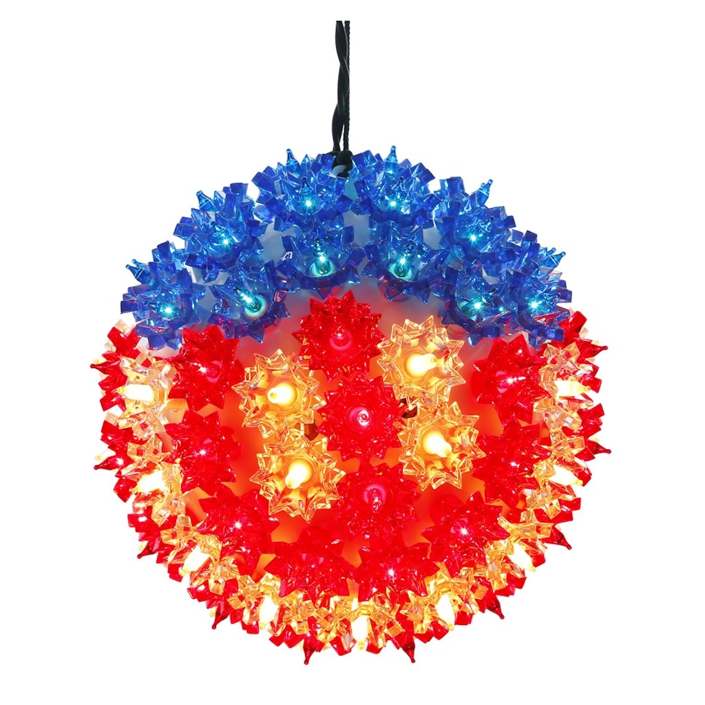 7.5" 100 Light US Flag Starlight Sphere LED Light 1