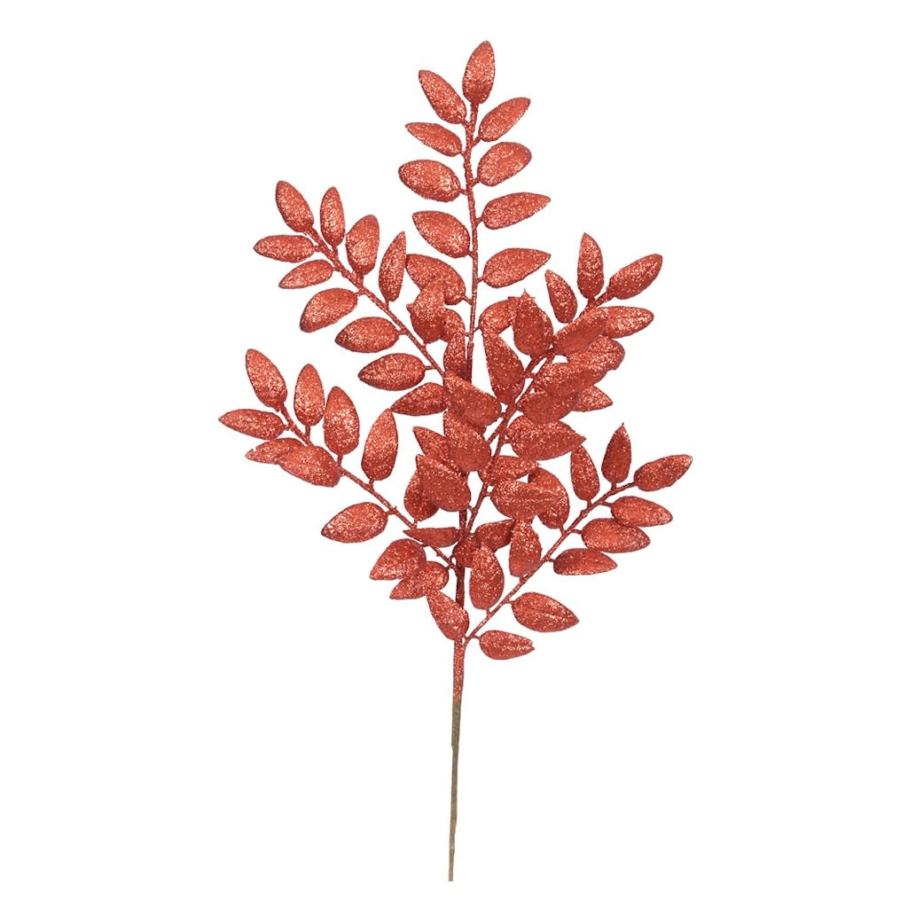 22" Red Glitter Honey Locust Spray (6 pack) 1