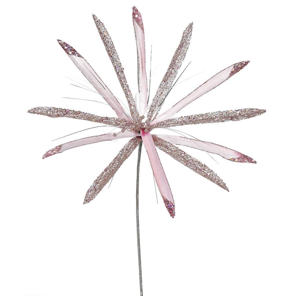 24" Artificial Pink Velvet Papyrus Flower (3 pack) 1