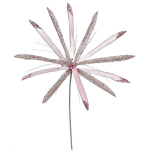24" Artificial Pink Velvet Papyrus Flower (3 pack) 1