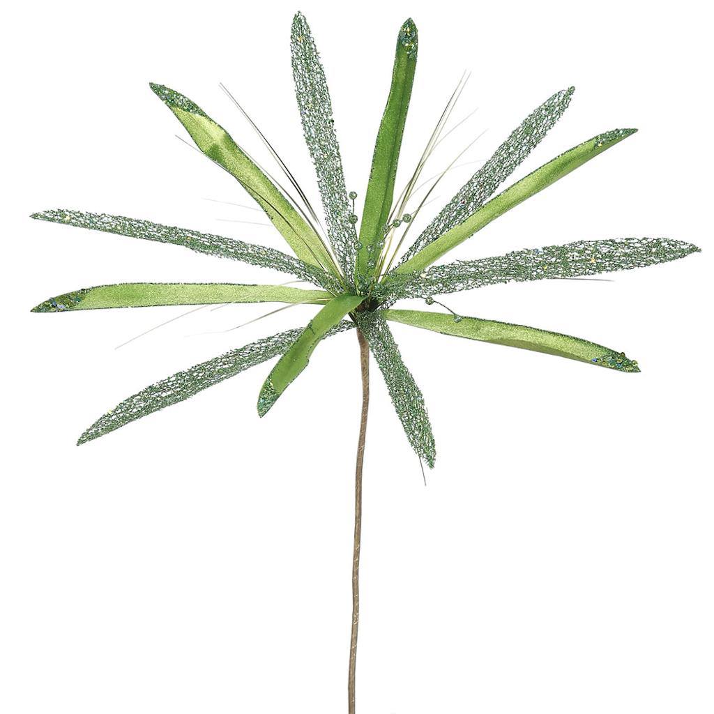 24" Artificial Lime Velvet Papyrus Flower (3 pack) 1