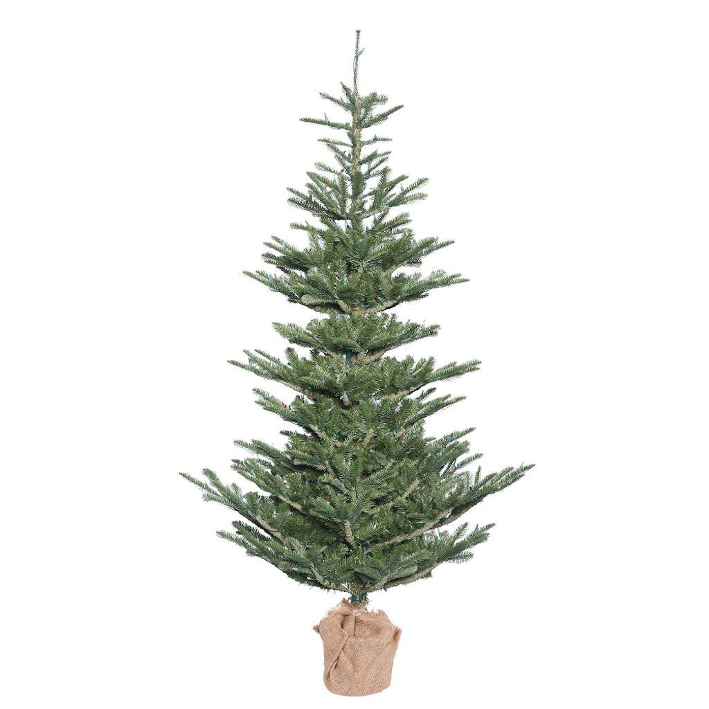 4' x 32" Artificial Alberta Blue Spruce Tree with 150 Warm White LED Lights 1