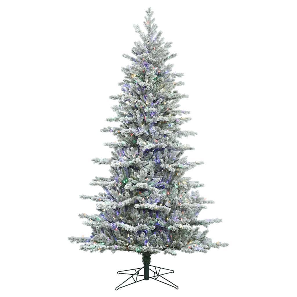 10' x 71" Artificial Frosted Eastern Frasier Fir Tree with 1,050 Multi Color LED Lights 1