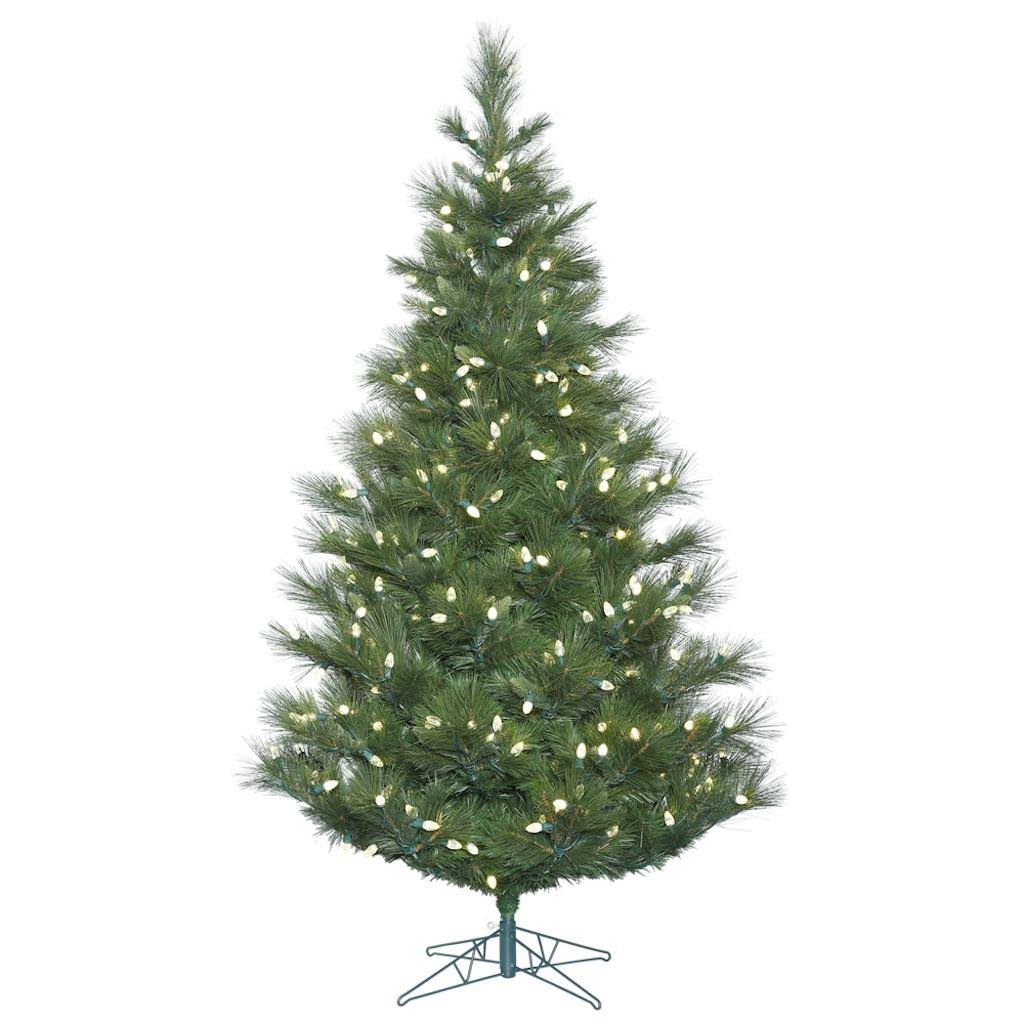 7.5' x 53" Artificial Norway Pine Tree with 375 Warm White LED C7 Lights 1