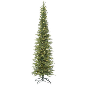 7.5' x 30" Artificial Bixley Pencil Fir Tree with 400 Warm White LED Lights 1