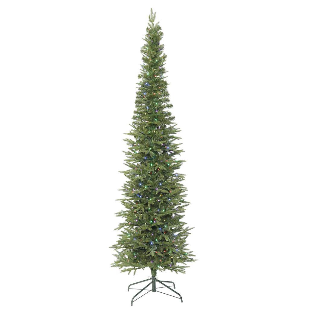 15' x 84" Artificial Bixley Pencil 1800 Multi-Color Lights 1