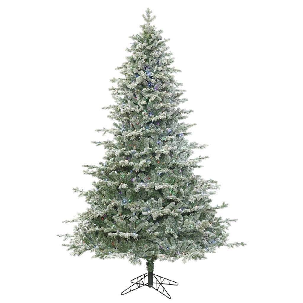 12' x 106" Artificial Frosted Denton Spruce Tree with 1,600 Multi Color LED Lights 1