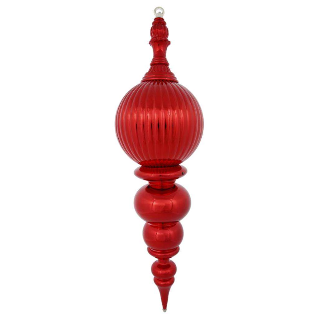 28" Red Shiny Finial Ornament 1