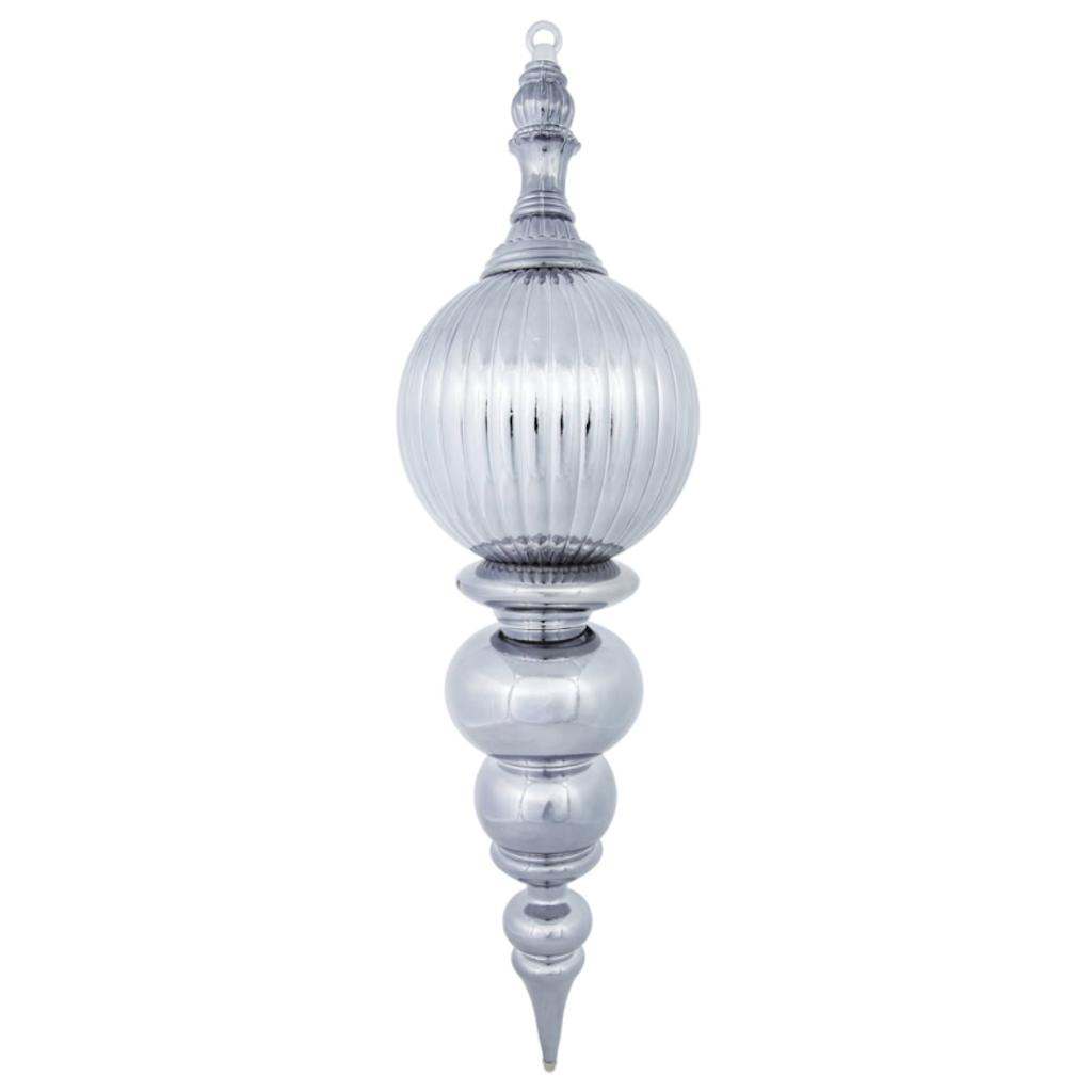 28" Pewter Shiny Finial Ornament 1