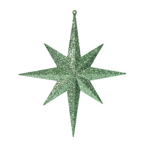 12" Celadon Glitter Bethlehem Star Ornament (2 pack) 1