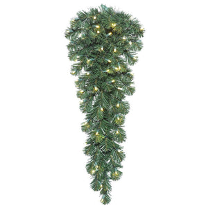 3' Artificial Oregon Fir Teardrop 50 Warm White LED Lights 1