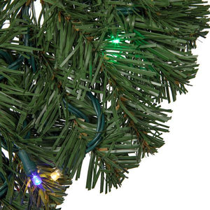 4' Artificial Oregon Fir Swag Garland 50 Multi-Colored LED Lights 3