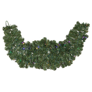 4' Artificial Oregon Fir Swag Garland 50 Multi-Colored LED Lights 1