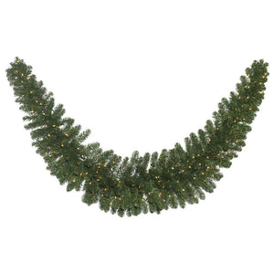 9' Artificial Oregon Fir Swag Garland with 150 Multi-Color Lights 1
