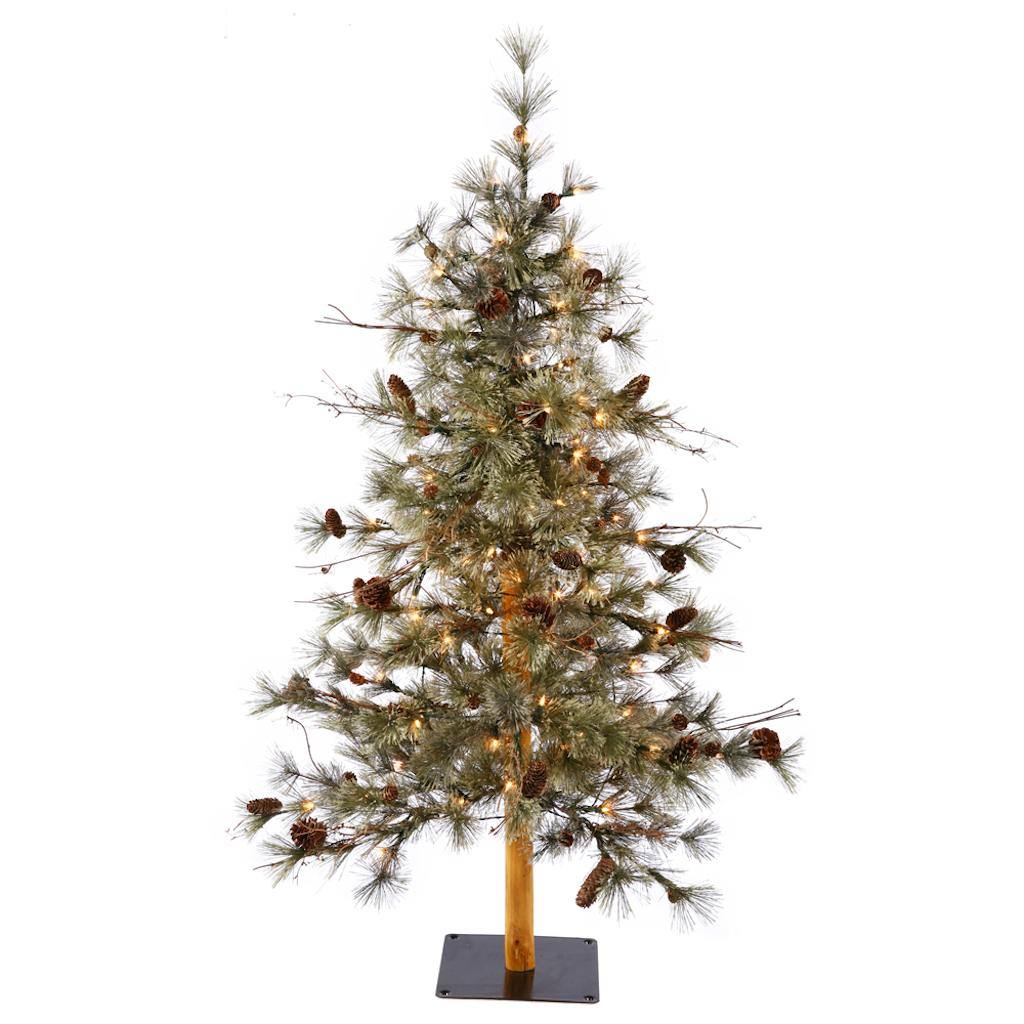 7' Artificial Dakota Alpine Pine Tree with 200 Warm White LED Lights 1