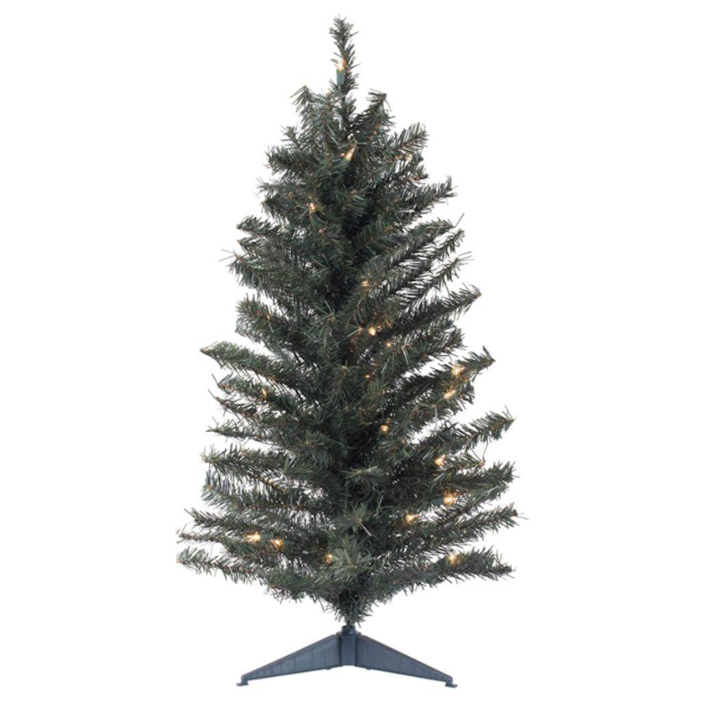 3' Artificial Canadian Pine 35 Clear Lights 1