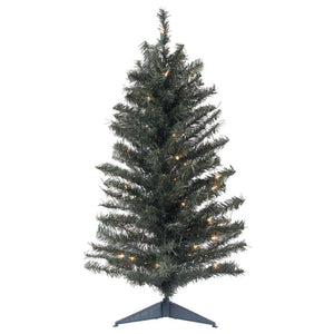 3' Artificial Canadian Pine 35 Clear Lights 1