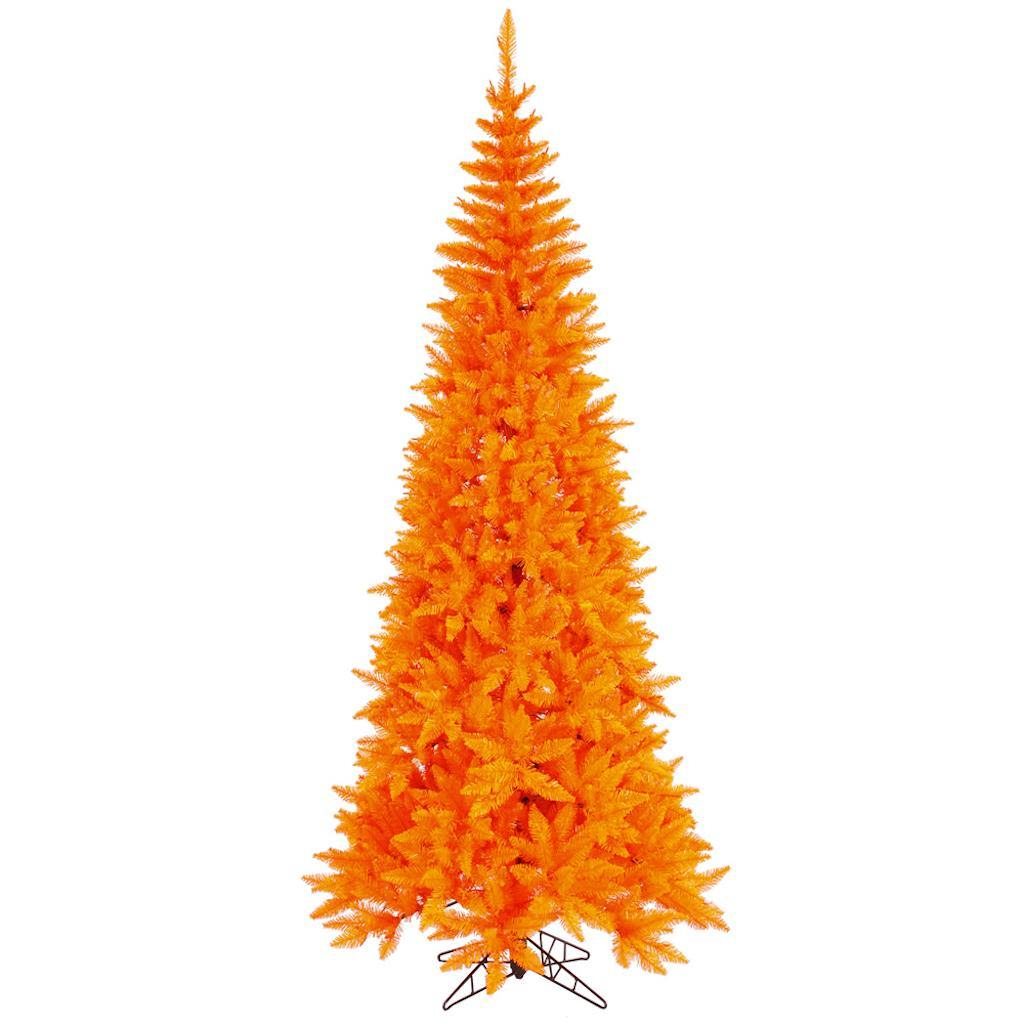 7.5' x 40" Orange Slim Fir Tree 1