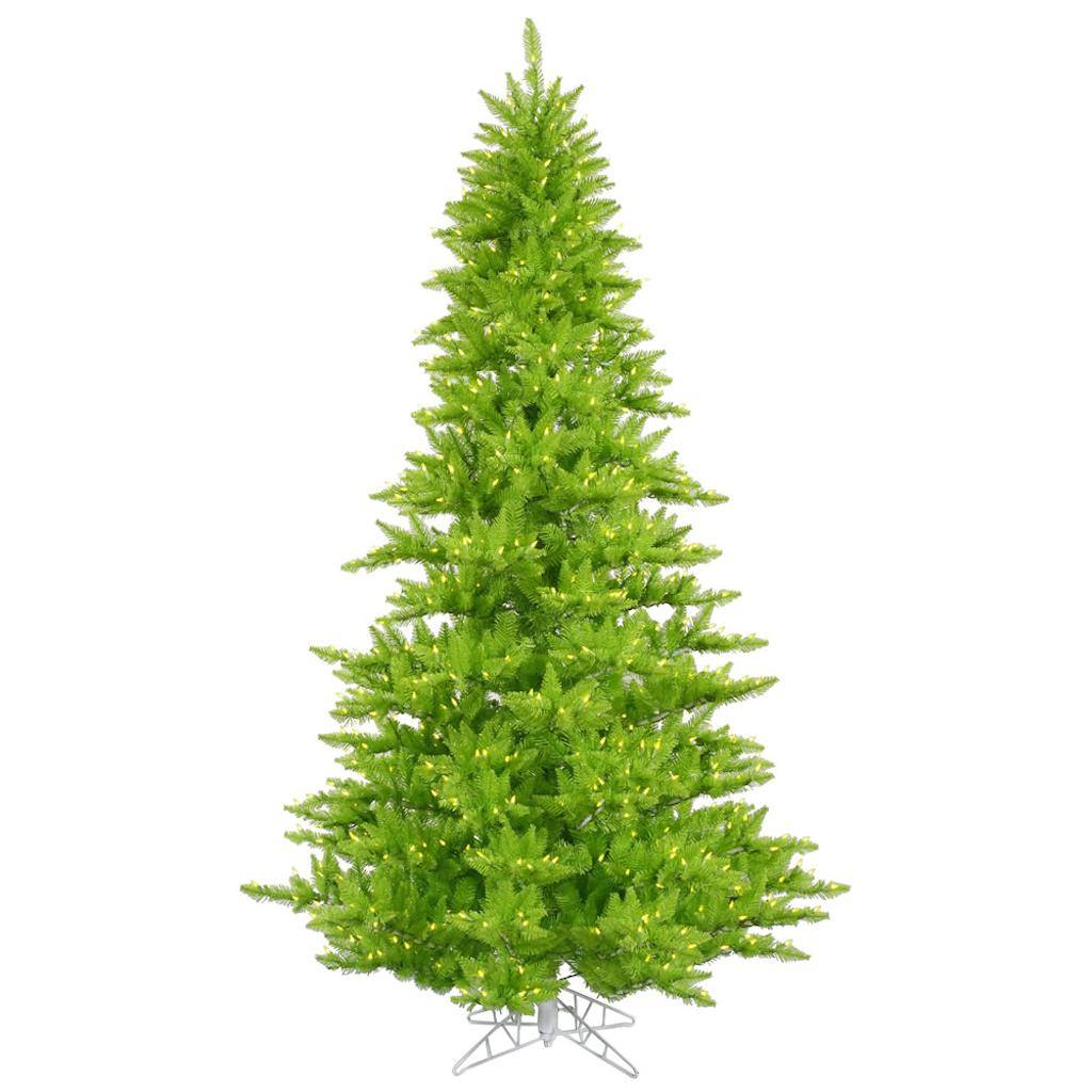 6.5' x 46" Lime Fir Tree with 600 Lime LED Lights 1