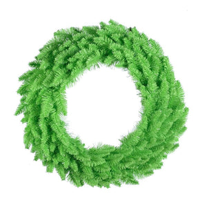 36" Artificial Lime Wreath 100 Lime LED Lights 1