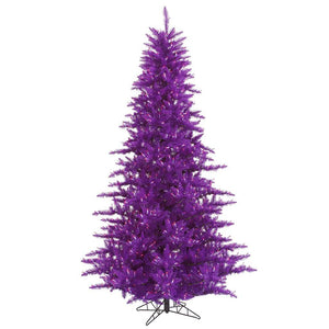 6.5' x 46" Purple Fir Tree with 600 Purple LED Lights 1