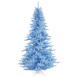 10' x 68" Sky Blue Fir Tree with 1,150 Blue LED Lights 1
